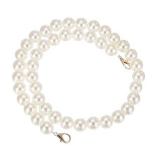 Imitation Pearl Purse Strap, 32" Handbag Chain with Lobster Clasp, 18mm