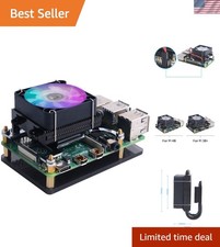 Versatile RGB CPU Cooler with Aluminum Heatsink for Raspberry Pi Devices