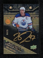 2023-24 SPx Black Steel Signatures Gold 4/25 Connor McDavid #ST-CM Auto p1l