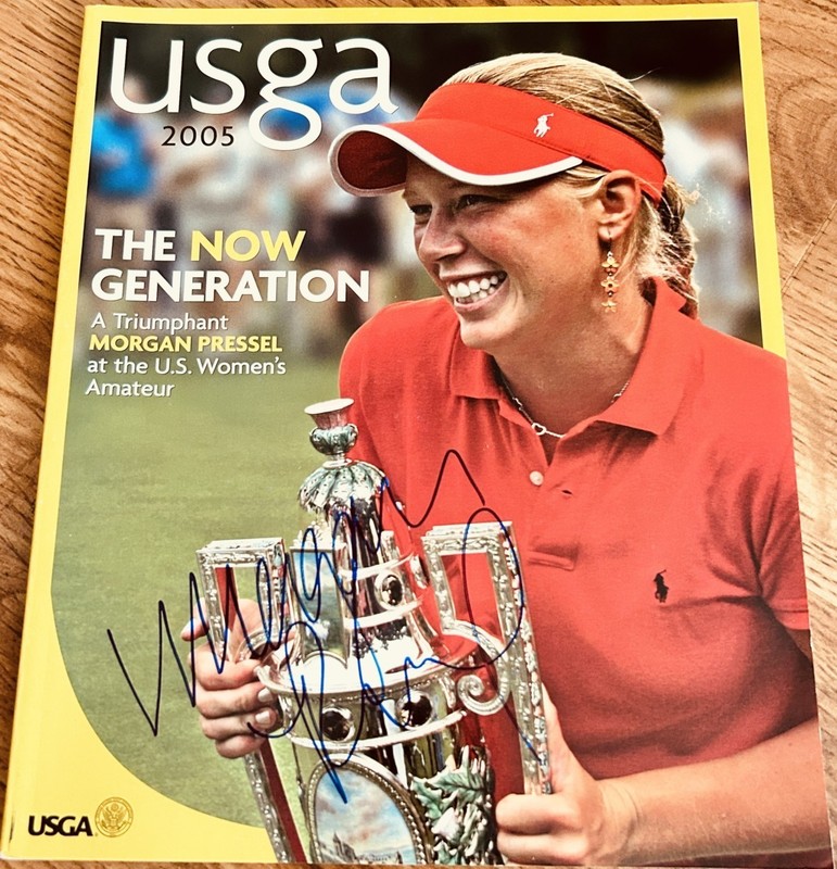 Morgan Pressel autographed signed 2005 US Amateur Championship USGA magazine COA