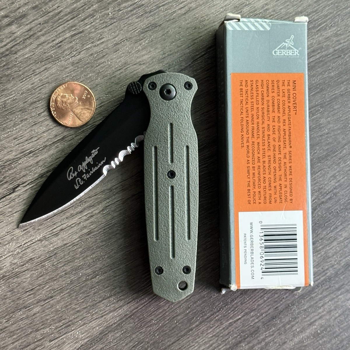 Gerber Mini Covert Applegate Fairbairn. Olive Color | eBay