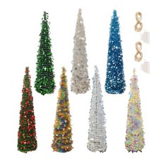 150cm Artificial Christmas Trees Glitter Faux Christmas Tree with LED Colorful