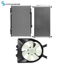 Radiator Condenser & Cooling Fan Passenger Side Kit For 2005-2010 Honda Odyssey