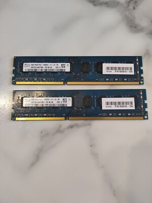 SK Hynix 8GB Kit ( 4GB x 2 ) 2Rx8 PC3-12800U DDR3 Desktop Memory HMT351U6EFR8C