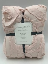 Pottery Barn Kids Monique Lhuillier Rosette Toddler Quilt Blush Pink 7965M
