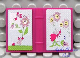 NEW Lego Minifig Pink FAIRY DIARY - Magenta Belville Elf Friends 2x3 Book 7579