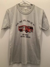 Kitsch Earl Township Volunteer Fire Co. 1980s Vintage TShirt—Made In USA—M