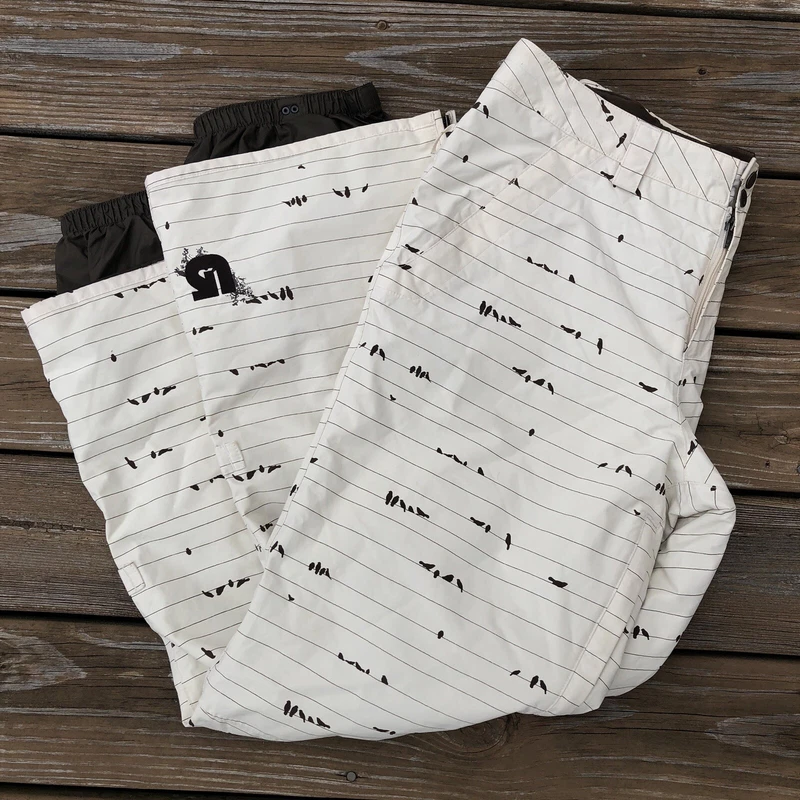 burton bird on a wire print insulated snow ski pants