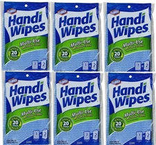 6 packs Clorox Handi Wipes Multi-Use handy Reusable Cloths, 6 Count