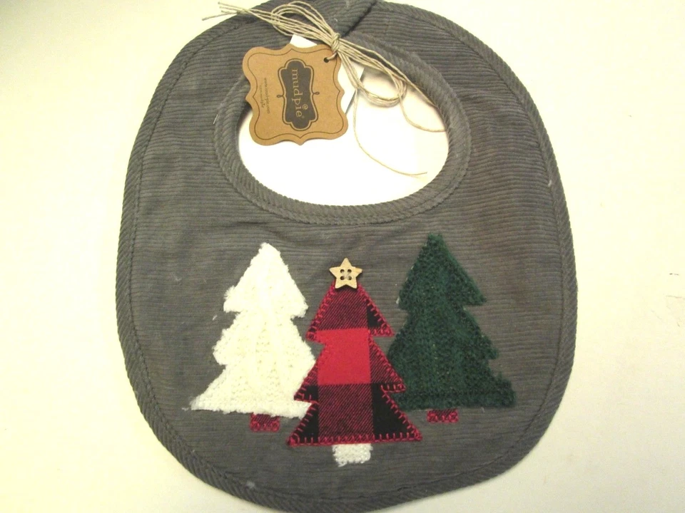 Babero árbol de Navidad de Mud Pie, nuevo con etiquetas Foto 2 de 3