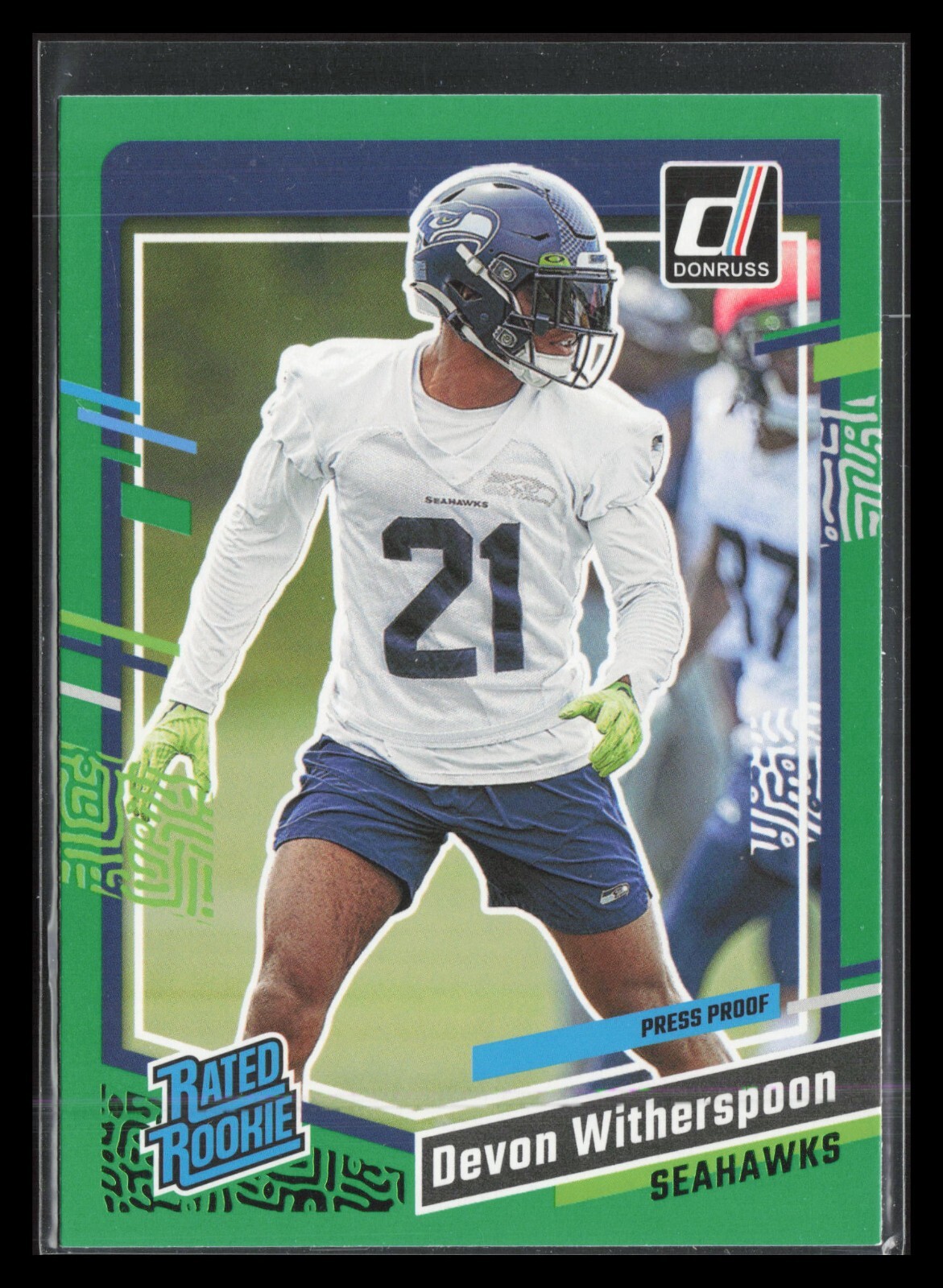 2023 Donruss Press Proof Green #389 Devon Witherspoon RR