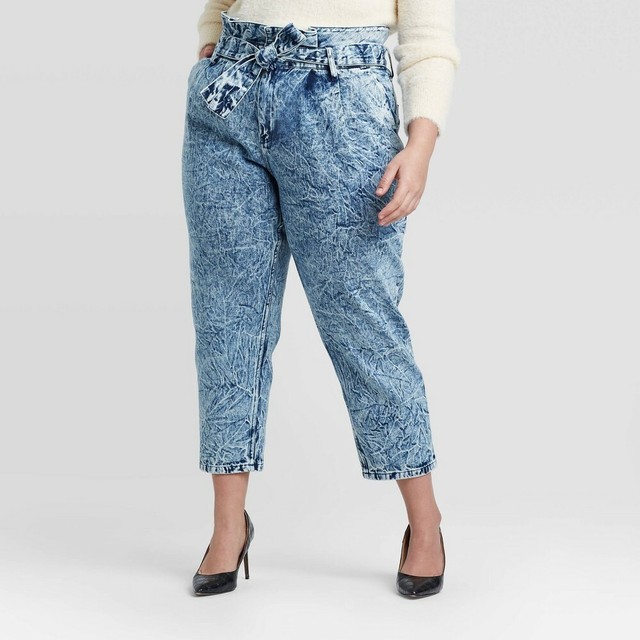 plus size paperbag pants