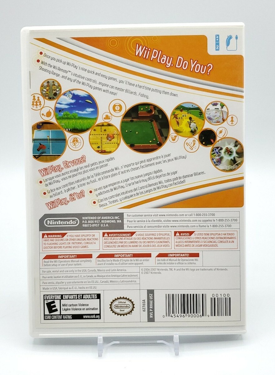 Nintendo Wii Play Video Game 2007 Complete Original Case Manual