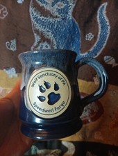 Coffee Tea Pottery Mug Wolf Sanctuary Of PA Speedwell Forge Wolves Scarce Neat