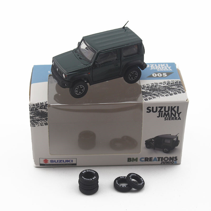 1:64 BM Creations Suzuki Jimny Jeep Green Right-Hand Drive Diecast Model