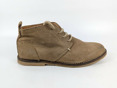 river island leather desert boots in light brown