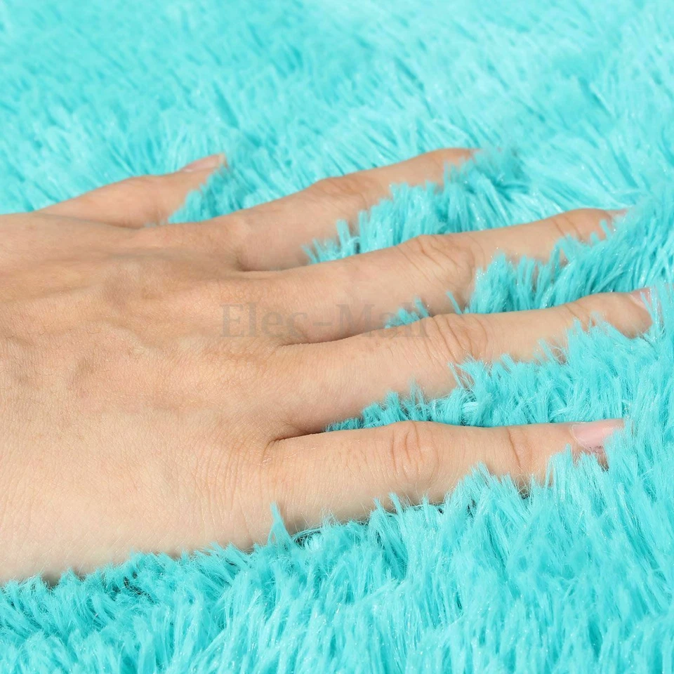 Large Fluffy Anti-Skid Rugs Shaggy Area Rug Dining Room Soft Bedroom Floor Mat - Image 3 of 4