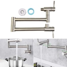 Foldable Brass Wall Mounted Kitchen Swivel Folding Retractable Rotary Sink Tap