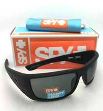 New SPY OPTIC Sunglasses DIRK Soft Matte Black Frames w/ Happy Grey-Green Lenses