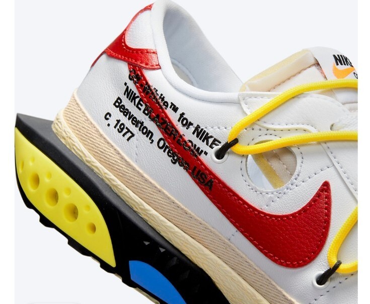 Nike Off-White Blazer Low '77 University Red Mens Size US 8