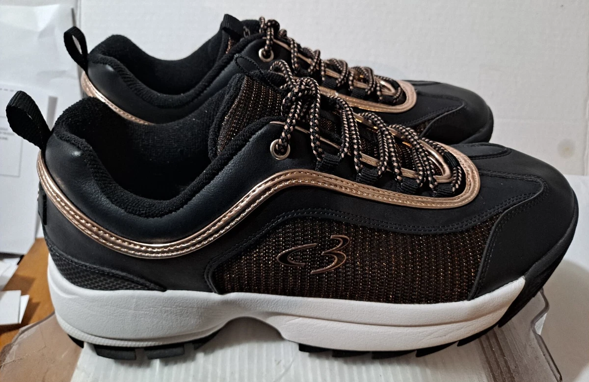 Concept 3 by Skechers Womens Sneakers Black Rose Gold Size 11 FREE