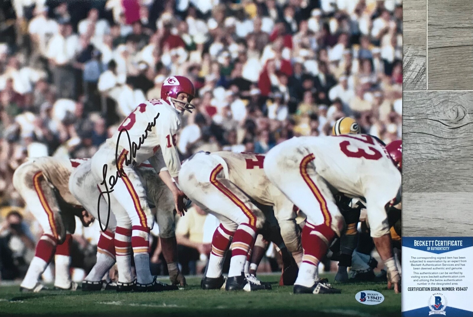 Len Dawson Autographed Signed Kansas City Chiefs LEGENDARY 11X14 PHOTO BECKETT BAS 