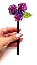 Lovely Hand Made Coloring Crystals Hair Pin By Michal Negrin 294
