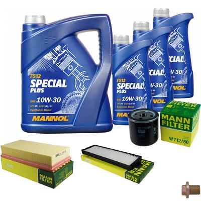 MANN Inspektionspaket 8 L MANNOL Special Plus 10W-30 für Saab 9-3 Cabriolet 2.0