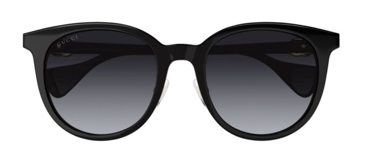 Gucci Black Frame Sunglasses with Gray Gradient Lenses and Logo Case Gucci GG1857S 005 Black Grey Rectangular Sunglasses - eye-oo.com main image 2