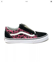 vans old skool leopard pink
