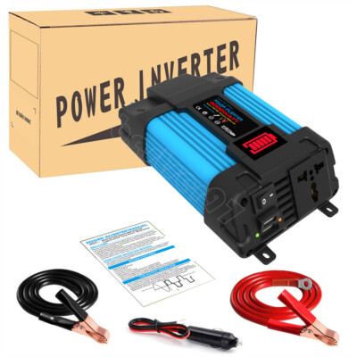 6000W 4000W Car Power Inverter DC 12V To AC 110V 220V 2 USB RV Solar Converter