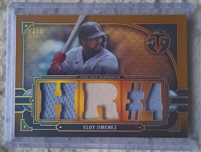 Eloy Jimenez 2020 Topps Triple Threads Game Used Jersey Bat /9 Whitesox 