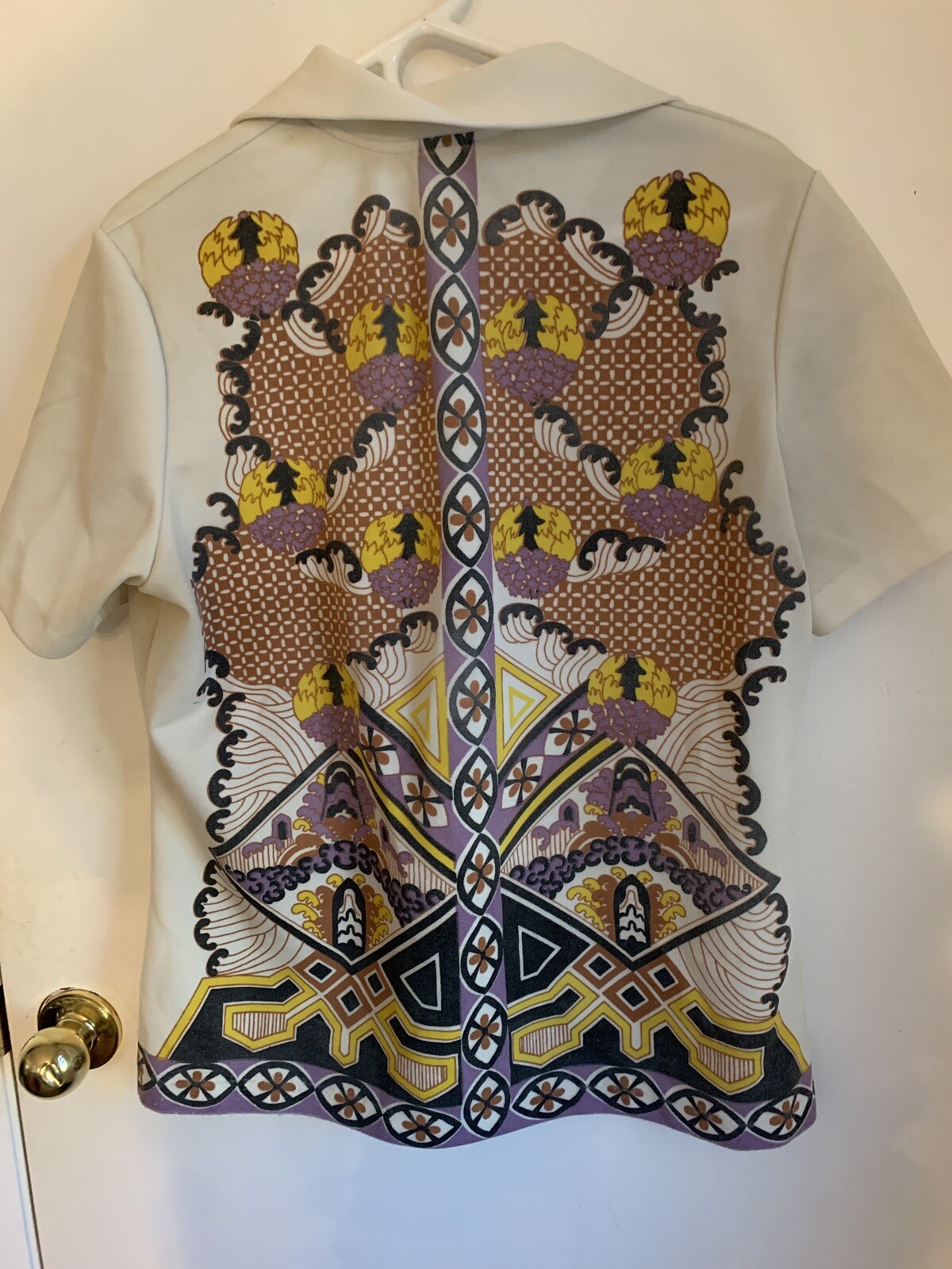 vintage smartique button down pattern shirt - image 5