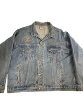 Vintage Denim Trucker Jacket Men’s Large Scope Caribou Hunting Made In The USA