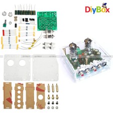 6J1 Valve Pre-amp Tube Board Headphone Amplifier Buffer Acrylic Case Kits AC 12V