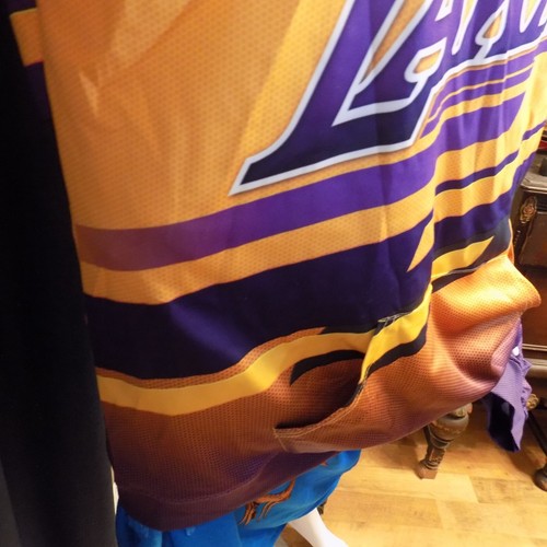 Los Angeles Lakers-themed hockey jersey XXL Hoodie Sweater Cotton/Poly - Picture 6 of 10