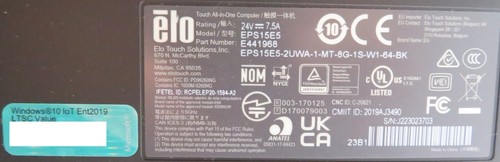 Elo POS 15.6" Touchscreen All-In-One PC No OS EPS15E5 E441968 w/ Power Adapter - Bild 7 von 8