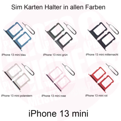 iPhone 13 mini Sim Karten Halter Adapter Fach Stecker Tray Slot Card alle Farben