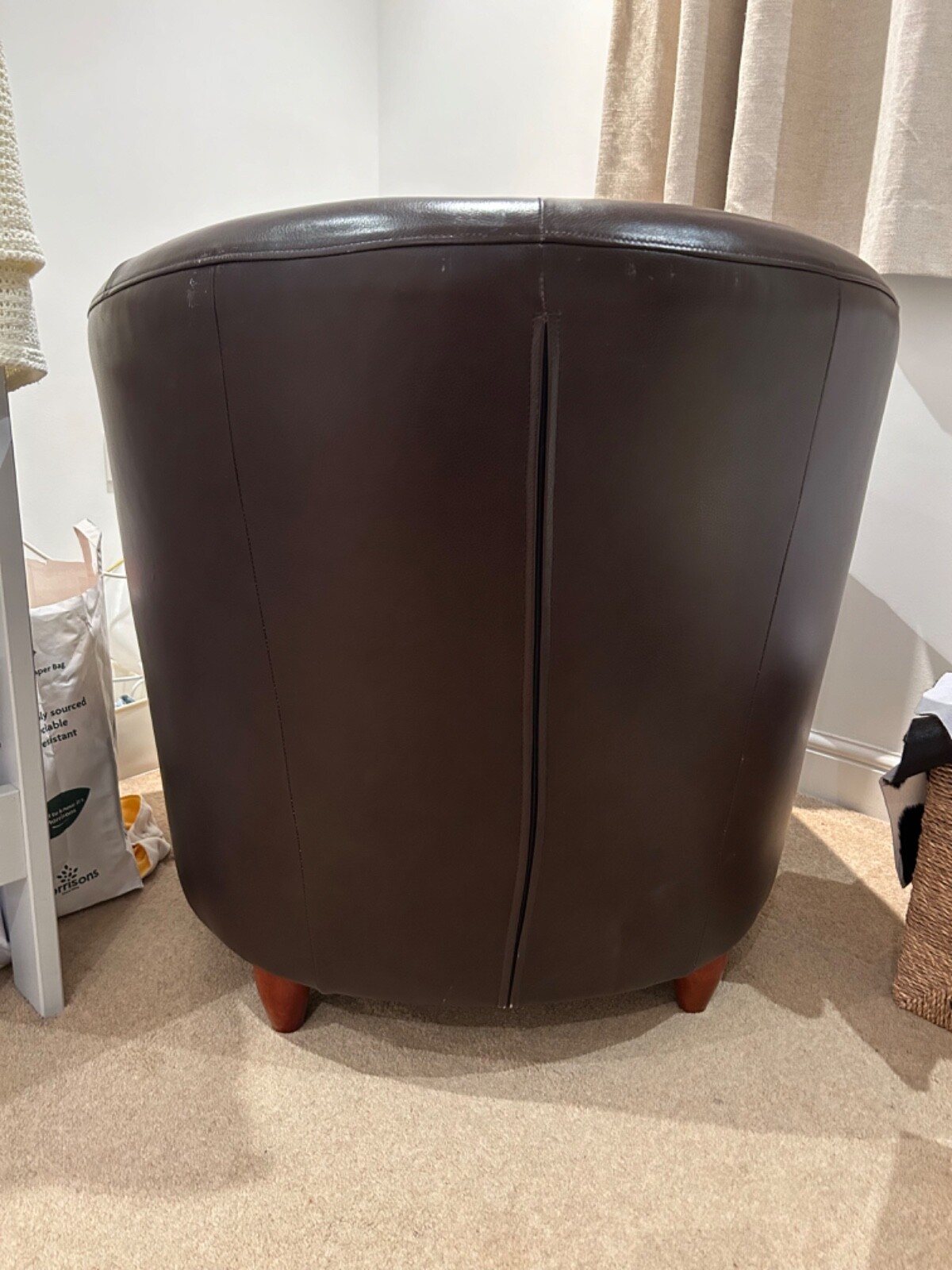 Real Leather Tub Chair from Marks and Spencer eBay