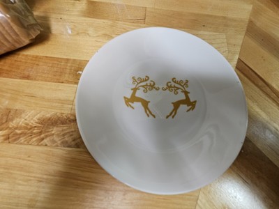 Corelle Holiday Reindeer Plate 6 3/4 .Bread Plate,Appetizer, Desert.never Used