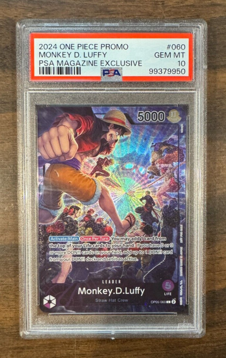 PSA 10 MONKEY D. LUFFY OP05-060 ONE PIECE PSA MAGAZINE EXCLUSIVE 