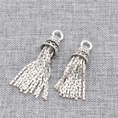 Sterling Silber Bambuskette Quaste Charm Anh?nger f��r Halskette Armband