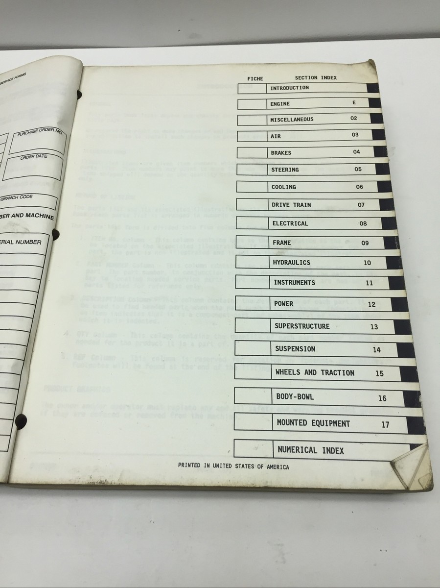 Komatsu Dresser Model 555 Wheel Loader Parts Manual. Form PM555-1