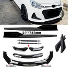 For Hyundai Grand i10 2015-2024 Gloss Black Front Bumper Rear Lip Spoiler Body K