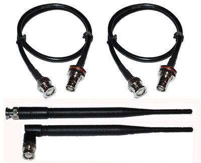 2X BNC Connecting Cables Front Rack Mounting Kit/2X UHF Antennas for Sennheiser