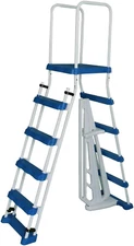 Aqua Select A-Frame Pool Ladder 52" w/ Removable Steps & Safety Barrier