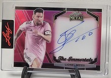 🔥LIONEL MESSI 2024 Leaf Metal The Immortals ON CARD AUTO 9/100 Color Match🔥