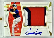 2022 Panini National Treasures Gold Holo Patch Auto #147 Connor Wong RC /25 SSP