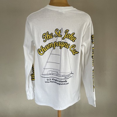 The St. John Champagne Cat - U.S. Virgin Island - Shirt Gr. S - CREW Shirt