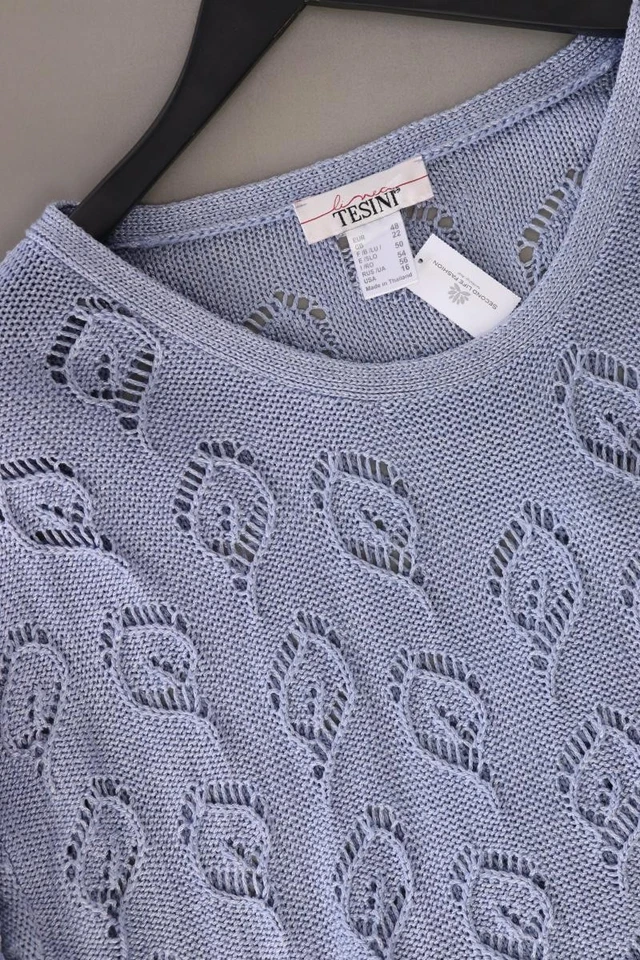 ✅ Linea Tesini Langarmpullover Regular Pullover für Damen Gr. 48, XXL blau ✅ - Bild 4 von 4